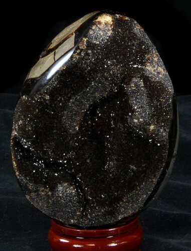 Septarian Dragon Egg Geode - Crystal Filled #37444